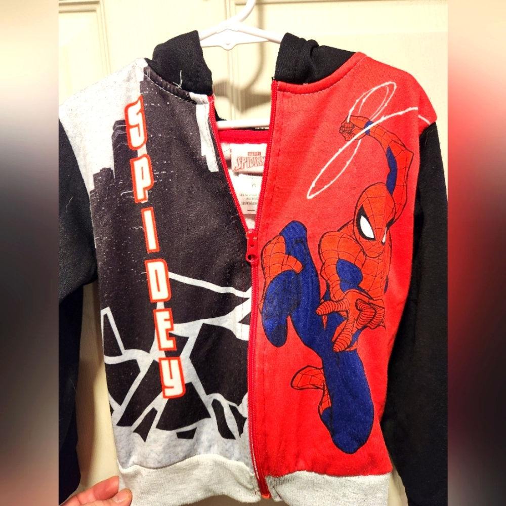 Marvel Red and Black Spider-Man Sweatshirts & Hoodies
